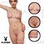 Conjunto rosa de cuatro partes playboy premium